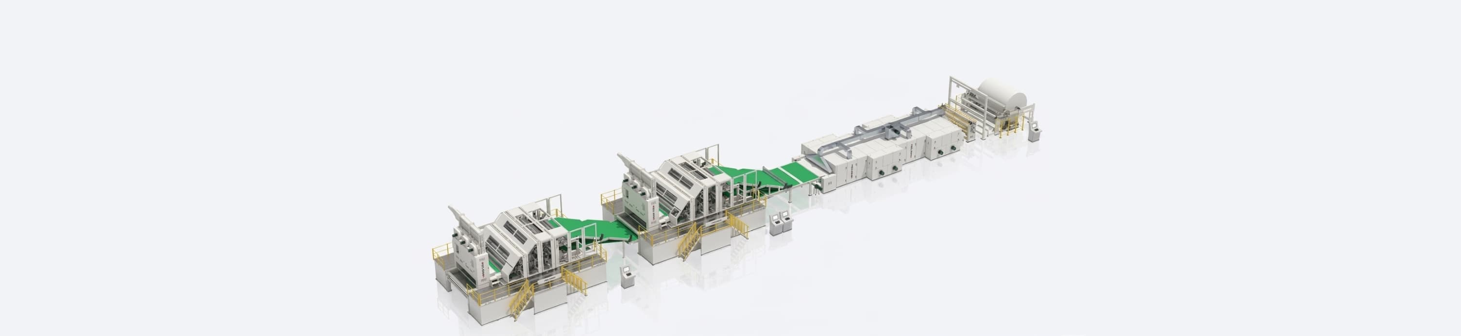 Thermobonding line in operation
