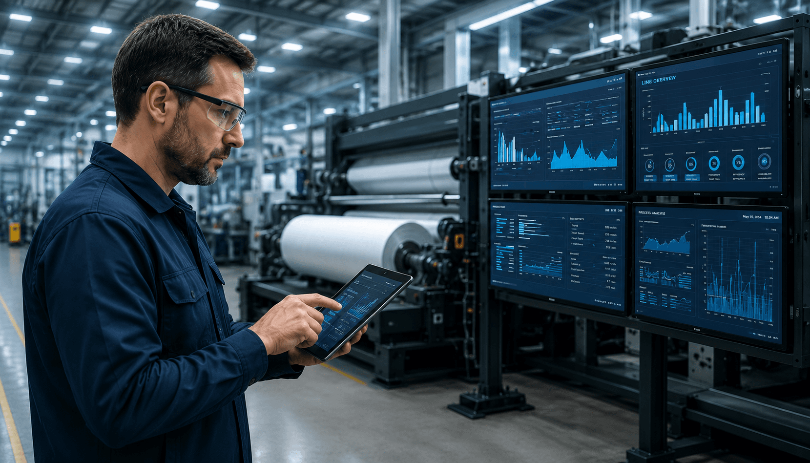 Process optimization on a nonwoven production line